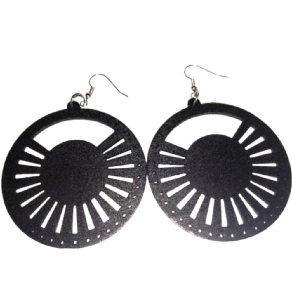 Gorgeous Hollow Wooden Earrings For Adults